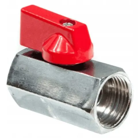 Zawór kulowy mini (gwinty wewnętrzne) 1/2" 60 bar – woda/powietrze