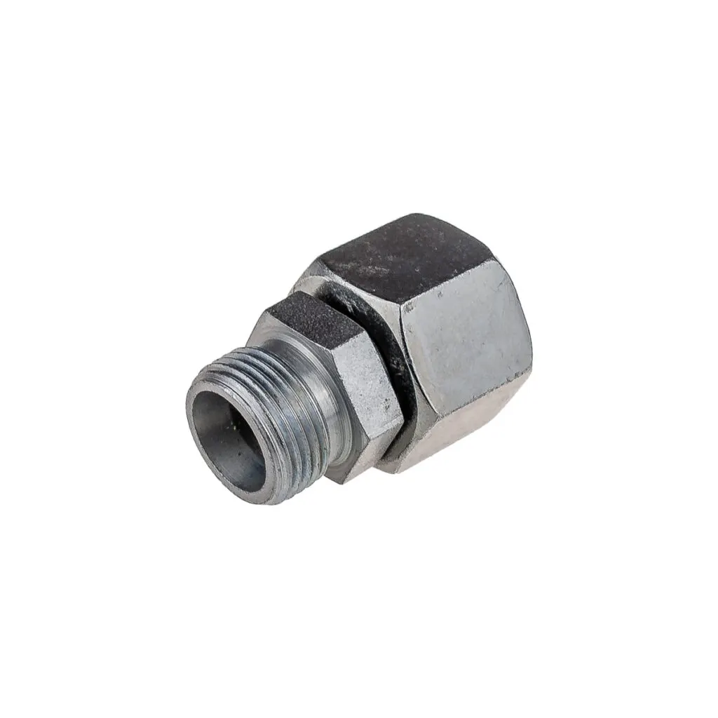 Złączka hydrauliczna prosta gwint wewnętrzny/zewnętrzny M22x2 rura 14 mm S/M20x2 rura 12 mm S